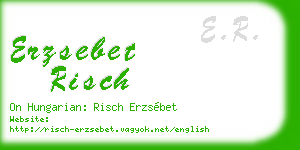 erzsebet risch business card